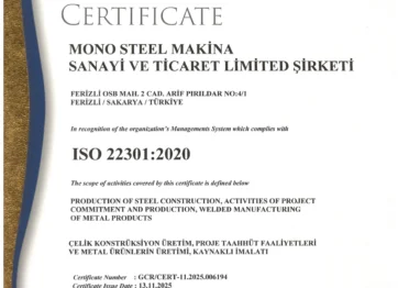 ISO 22301 Certificate