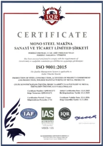 ISO 9001 Certificate