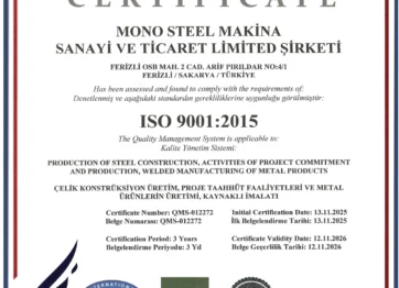 ISO 9001 Certificate